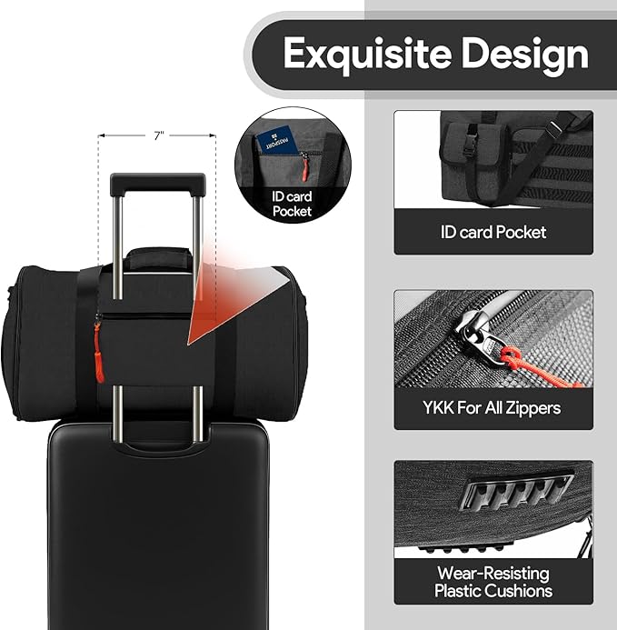 Garment Duffle Bags for Travel, HOMQUIET Convertible Garment Duffel Bag - Image 5