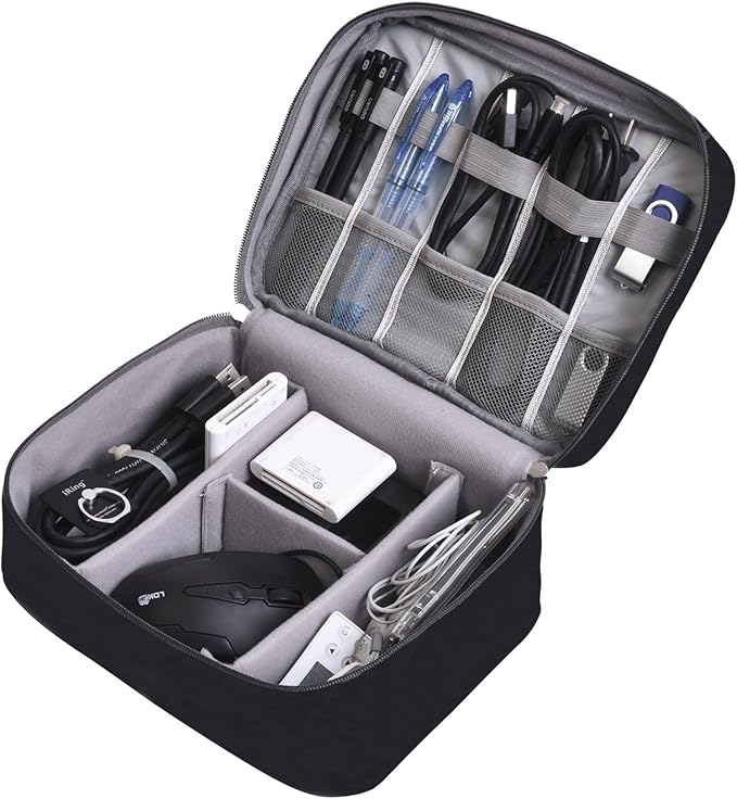 Cable Organizer bag for women or men, Electronic Accessories Carry Case - Image 2
