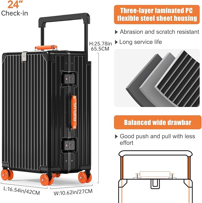 Aluminium Frame Checked-Luggage - Image 2