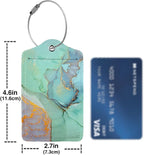 Green Gold Marble 2-Pcs Premium Leather Tags - Image 4