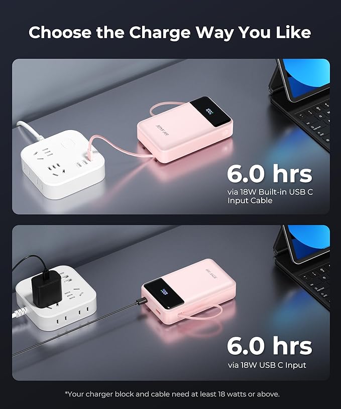 Portable-Charger-Power-Bank Travel Essentials Battery Pack USB C 30000mAh Built - Image 7