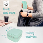 PU Leather Travel Small Portable Mini Travel Jewelry Organizer - Image 3
