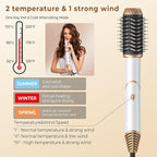 6 in 1 Hair Dryer Brush, Foldable Blow Dryer Brush with Air Styler Curler Wrap, Detachable Hot Air Brush Dry,Volumize, Straight,Curl, Negative Ion Brush Blow Dryer with Diffuser, Hair Styler Tools