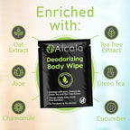 Alcala Deodorizing Body Wipes Individual Shower Wipes 100% Pure Biodegradable - Image 4