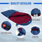 0 Degree Sleeping Bag Cotton Flannel Winter Cold Weather - Image 3