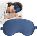 100% Mulberry Silk Sleep Mask, Ultra-Soft Light Blocking Eye Cover by Lynzaa