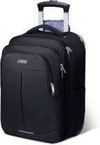 Rolling Backpack for Adults, 17 Inch Waterproof Underseat Carry On Luggage by Lekespring