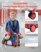 VEVOR Ride-on Luggage, 26 L Capacity, 18 Inches Tow Along Toddler Carry on - Image 4