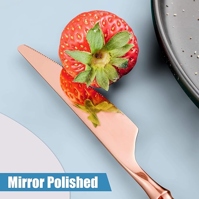20-Piece Rose Gold Silverware Set - Image 4