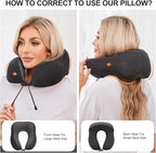 Travel Pillow, Best Memory Foam Neck Pillow Head Support Soft Pillow - Image 2