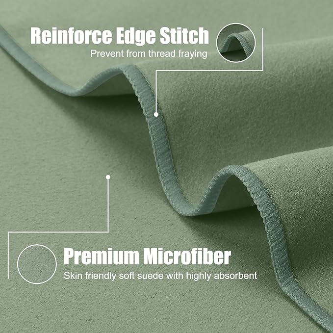 Quick Dry Travel Towel, 3 Sizes 1 Pack Camping Microfiber Towel, Lightweight - Image 3