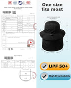 Water-Resistant Sun UPF 50+ Bucket Hat Protection Packable Brimmed Boonie - Image 3
