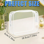 12 Pieces Clear Makeup Bags Bulk, PVC Waterproof Cosmetic Bag - Image 2