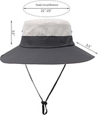 Womens Summer Sun Hat Beach Hat Wide Brim Outdoor UV Protection Hat Foldable - Image 2