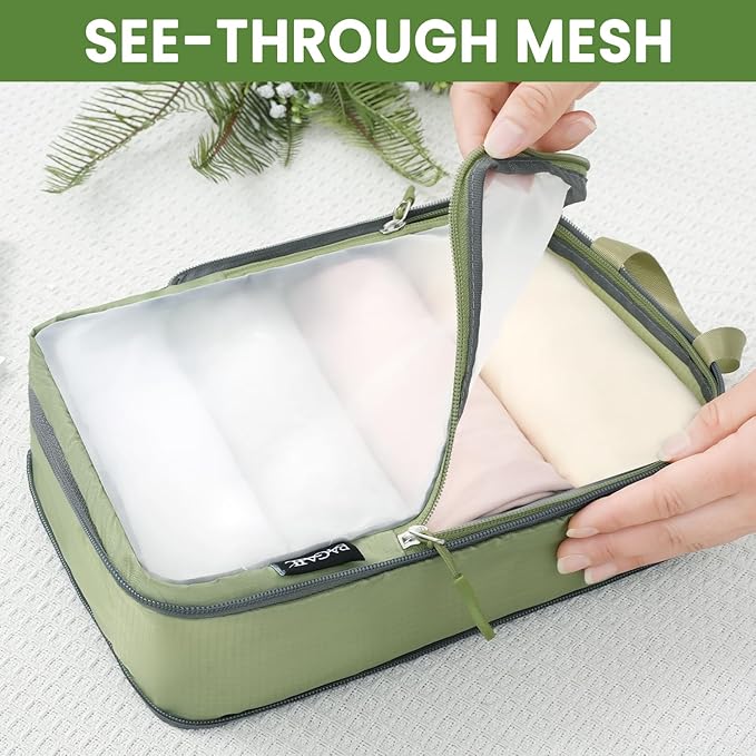 BAGAIL 6 Set Ultralight Compression Packing Cubes Packing Organizer - Image 3