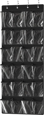 Simple Houseware 24 Pockets Large Clear Pockets Over The Door Hanging Shoe by SimpleHouseware