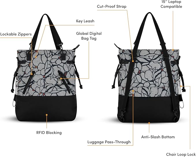 Sherpani Tempest, Anti-Theft Convertible Backpack, Teacher Tote Bag, Travel - Image 5