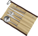 Gugrida Reusable Travel Utensils, 7 Pieces Portable 18/10 Stainless Steel - Image 2