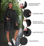 PTEROMY Hooded Rain Poncho for Adult - Image 6