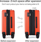 Hanke Expandable Hard Shell Luggage Sets 2 piece Carry on Luggage - Image 3