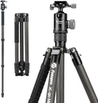 Fotopro 68" Carbon Fiber Travel Tripod, Heavy Duty Camera Tripod by Fotopro