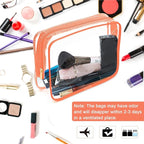 APREUTY Clear Makeup Bags, TSA Approved 6 Pcs Cosmetic Makeup Bags Set Clear PVC - Image 2