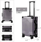 All Aluminum 20/28 Luggage Set，Cut from Whole Aluminum Sheet，22x14x9 Airline - Image 7