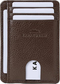 KARAKORAM Vertical Handcrafted Premium Leather Front Pocket Credit Card Holder by KARAKORAM