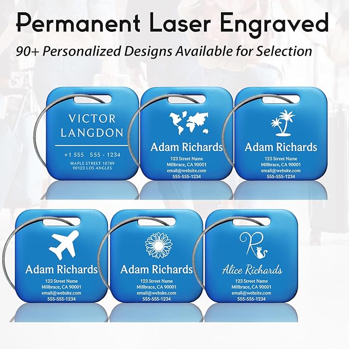 Customized Stainless Steel Luggage Tags: Personalize Your Suitcases, and Bags - Image 5