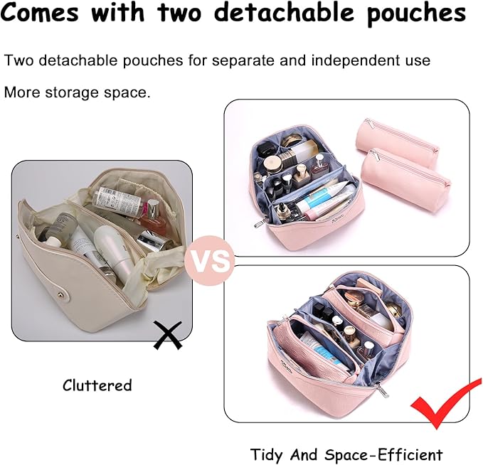 BOYATU Travel Makeup Bag for Women: Cosmetic Organizer Bag - Image 6
