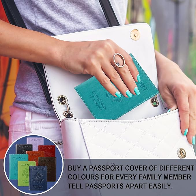 TIGARI Passport Holder for Travel Women Men, PU Leather Passport Wallet Cover - Image 6