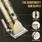 Professional Hair Clippers for Men,Cordless Barber Clippers and Trimmers Set,Beard Trimmer for Men，Electric Razor Foil Shavers for Ear, Face, Nose, Barber Kit with LCD Display (Bronze)