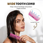 4Pcs Detangling Brush Set for Women - Paddle Brush for Wet or Dry Straight, Long, Thick, Curly, Natural Hair, No More Tangles (Pink)