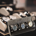 MR.OKAY 3 Watch Travel Case- Classic Leather Watch Case - Image 6