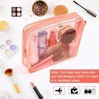 APREUTY Clear Makeup Bags, TSA Approved 6 Pcs Cosmetic Makeup Bags Set Clear PVC - Image 5