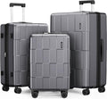 SHOWKOO Luggage Sets 3 Piece Hardside Expandable Lightweight PC Suitcase Sets by SHOWKOO
