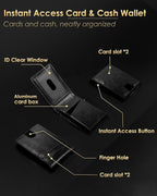 Wallet for Men - RFID Blocking Bifold Slim Minimalist Credit Card Holder Pop Up - Image 5