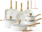 SENSARTE Nonstick Ceramic Cookware Set 23-Piece, Healthy Pots and Pans Set by SENSARTE