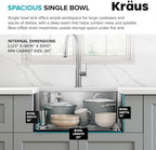 Kraus KHU111-25 Standart PRO 16 Gauge Undermount Single Bowl Stainless Steel - Image 7