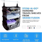 Grand Fusion Stow-N-Go Travel Luggage Organizer – Portable Hanging Travel - Image 9