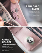 VULKIT Passport Holder with Airtag Holder RFID Blocking Passport Wallet Travel - Image 5