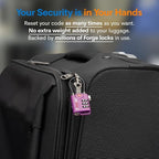 Forge TSA Approved Luggage Locks, Re-settable Combination - Image 6