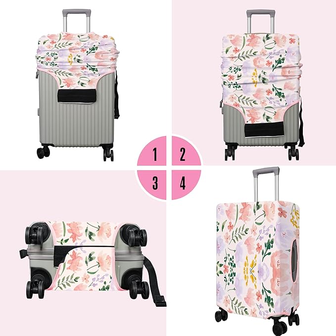 Travel Luggage Cover Suitcase Protector Fits 18-32 Inch Wheel Covers - Image 3