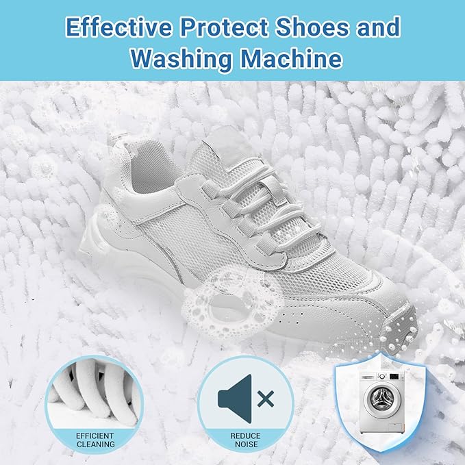 Large Shoe Bag for Washing Machine, Two-Zone Design, 2 Mesh Pockets, One-Step - Image 8