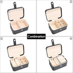 2 Layer Portable Jewelry Box, Large Jewelry Travel Case - Image 4