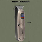 Multifunctional Hair Clipper with LED Screen, Cordless Rechargeable Beard Trimmer, Body Groomer with 10 Accessories for Men Women Home Travel Use