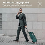 SHOWKOO Luggage Sets 3 Piece Softside Expandable Lightweight Durable Suitcase - Image 2
