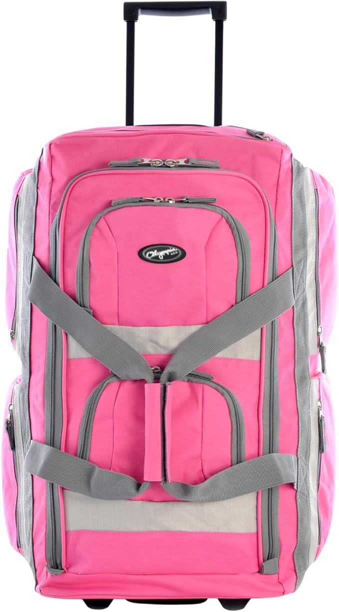 Olympia U.S.A. 22 inch Carry On 8 Pockets Wheeled Rolling Duffel Bag Water by OlympiaUSA