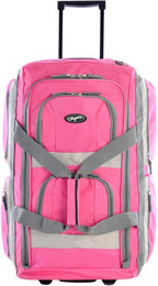 Olympia U.S.A. 22 inch Carry On 8 Pockets Wheeled Rolling Duffel Bag Water by OlympiaUSA