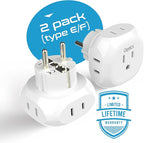 Ceptics European Schuko Travel Plug Adapter Germany France Adapter Charger 4 - Image 3